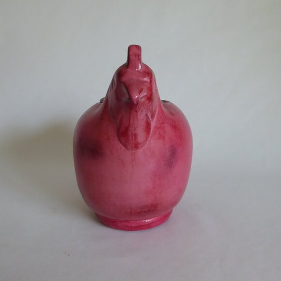 VINTAGE RED ROOSTER CHICKEN HEN LIDDED COOKIE JAR CONTAINER - Picture 3 of 12